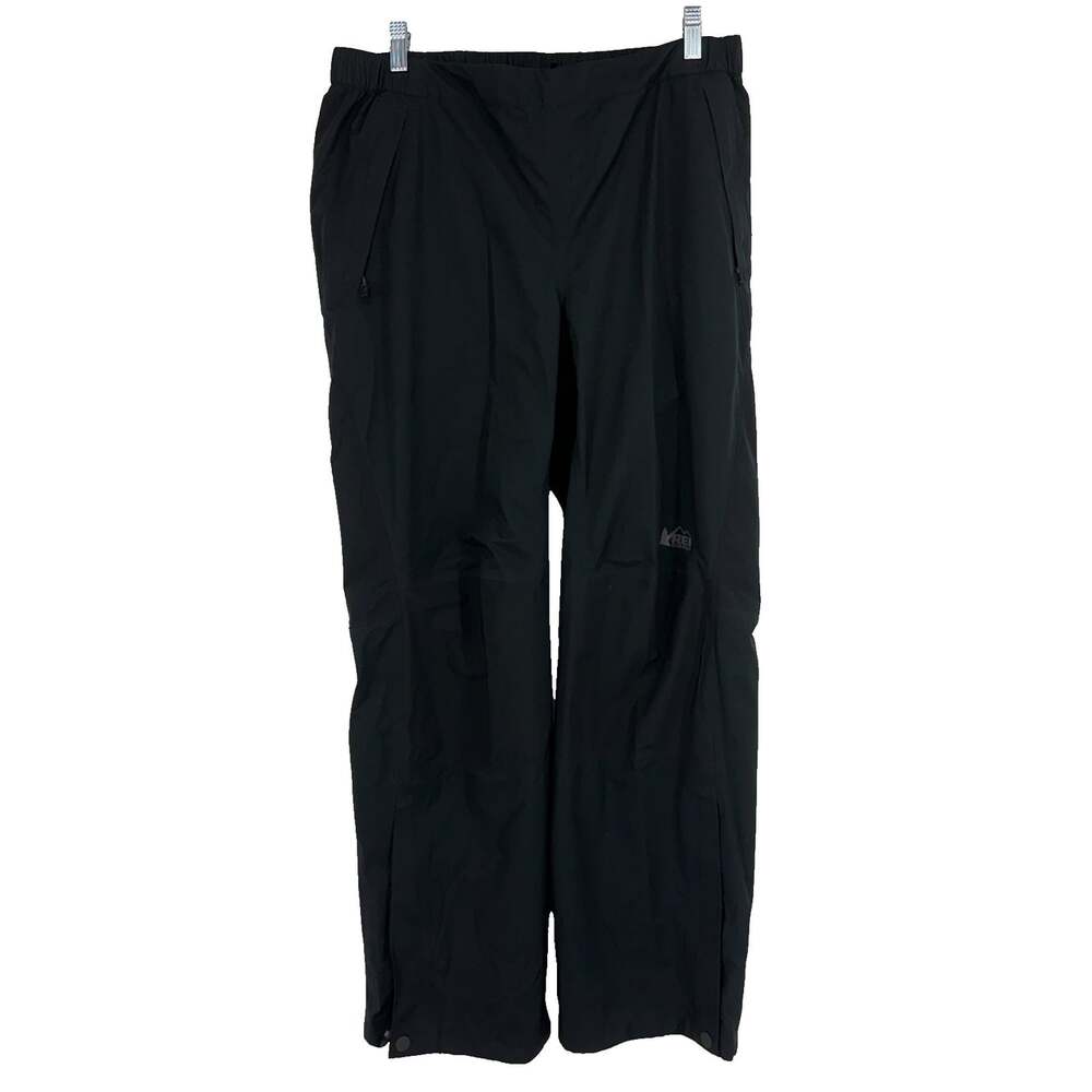 REI COOP Women L Windbreaker Pant Windproof Goretex Adjustable Waist Black Hike